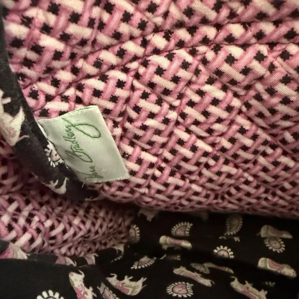 Vera Bradley Purse Pink Elephant Paisley Retired Print Tote‎ Bag
